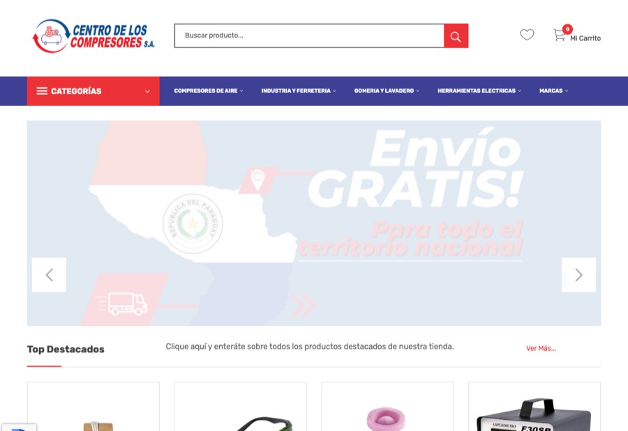 Tienda online de Centro de los Compresores S.A. hecha con MaxTiendas